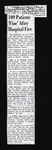 Photocopies of Various Newspaper Clippings on the Des Moines General Hospital Fire of 1965