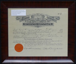 State of Iowa Osteopaths Certificate, Park Pearl Williams