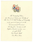 1899 Commencement Ceremony Invitation