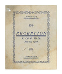 1903 Junior and Senior Reception Dance Card 02