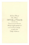 1920 Commencement Ceremony Invitation