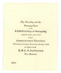 1903 Commencement Ceremony Program