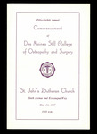 1957 Commencement Ceremony Program