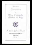 1959 Commencement Ceremony Program