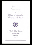 1960 Commencement Ceremony Program