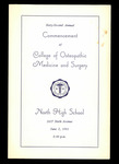 1961 Commencement Ceremony Program