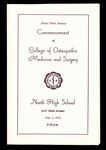 1962 Commencement Ceremony Program