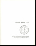 1970 Commencement Ceremony Program
