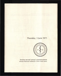 1971 Commencement Ceremony Program