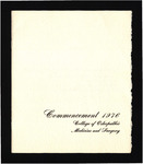 1976 Commencement Ceremony Program