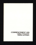 1978 Commencement Ceremony Program
