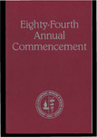 1984 Commencement Ceremony Program