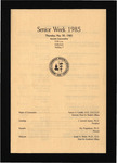 1985 Awards Convocation Program